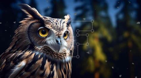 Beautiful Owl in Forest stock photo | Creative Fabrica