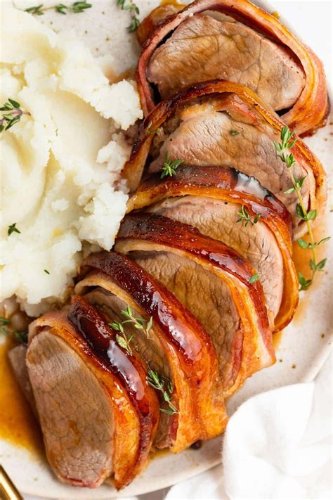 Bacon Wrapped Pork Tenderloin With Brown Sugar Glaze 40 Aprons