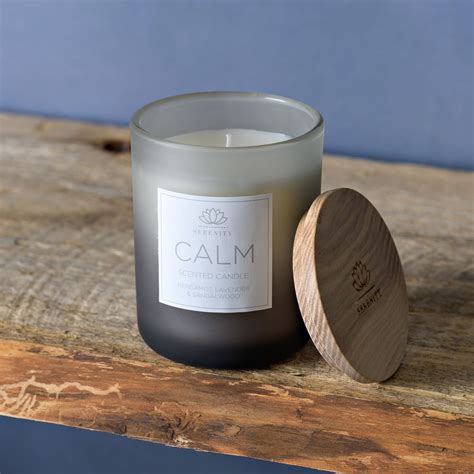 Serenity Candle Calm Bergamot Lavender And Sandalwood 120g Highworth