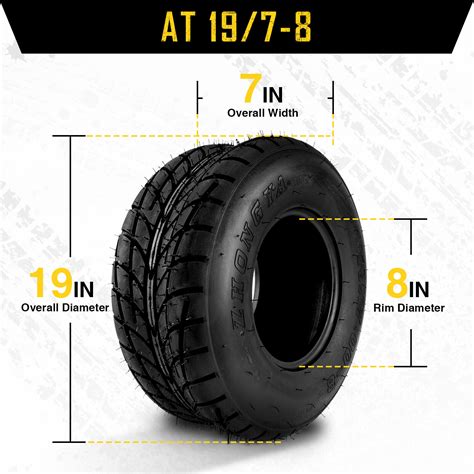 2pc 19x7 8 4 Ply Atv Tires All Terrain 19x7x8 19x7 8 Tubeless Go Kart Mini Bike Ebay