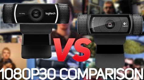 Logitech C922 Vs C920 Webcam Comparison 1080p 30fps King Vs Newbie Youtube