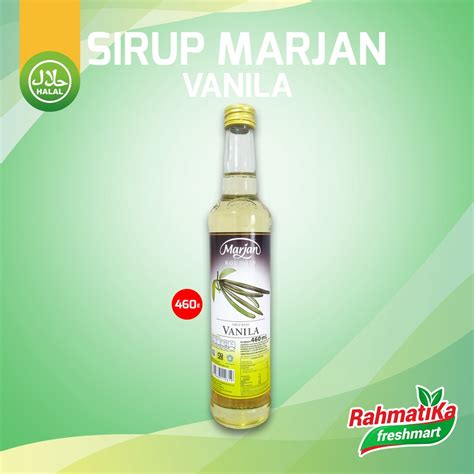 Jual Sirup Marjan Vanila Syrup Marjan Rasa Vanila 460 Ml Shopee