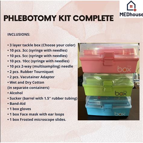 3 Layer Special Phlebotomy Kit Complete Phleb Kit For Medtech Students