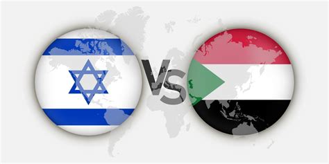 Israel Vs Sudan Flags Concept Vector Illustration Vector Art