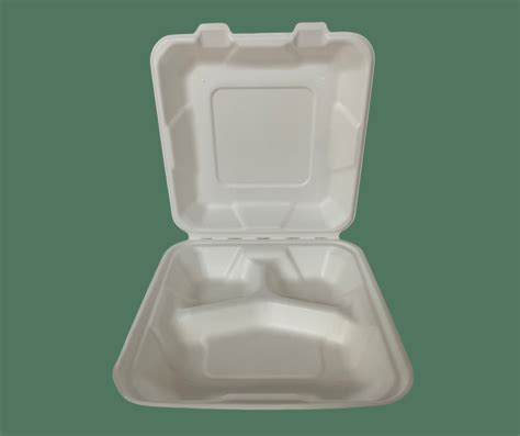 Bagasse Clamshell 3 Compartment 9x9 Bagasse This Element