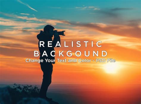 Silhouette Of A Photographer Capturing A Sunset Premium Ai Generated Psd