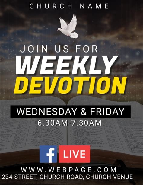 Copy Of Weekly Devotion Church Service Postermywall