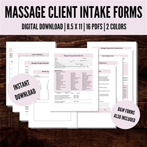 Massage Client Intake Form Consent Forms Template For Estheticians