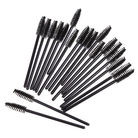 100 Pcs Eyes Make Up Brushes Synthetic Fiber Disposable Eyelash Brush