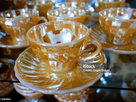 Gold Coffee Cup Stock Photo - Download Image Now - Bright, Clean, Close ...