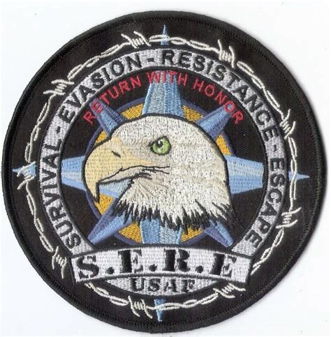 Usaf Sere Embroidered Patch 5 Diameter Merrowed Edge Wax Backing