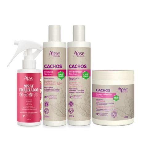 Kit Apse Cachos Shampoo Condicionador Ativador E Spray Shopee Brasil