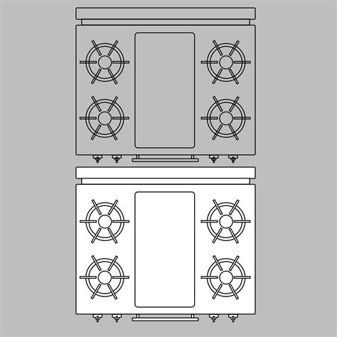 Top View Stove Icon For House Plan Design Stove Icon Outline Stove