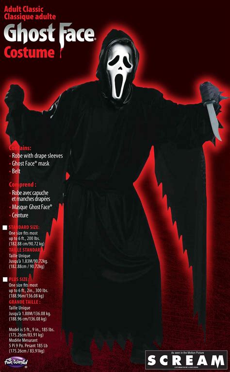 Ghost Face Adult Costume Scream - Screamers Costumes