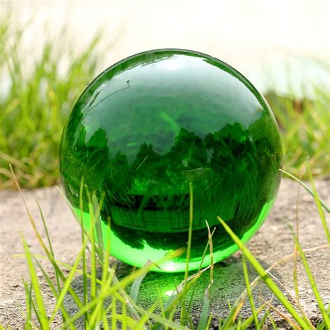 30mm 100mm Green Rare Natural Green Crystal Healing Glass Round Ball Sphere With Stand T Hot