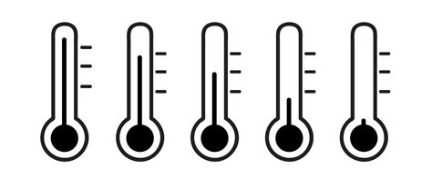 Thermometer Hot Cold Temperature Icon Set EPS Vector Art At Vecteezy