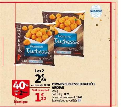 Promo Pommes Duchesse Surgel Es Auchan Chez Auchan Icatalogue Fr