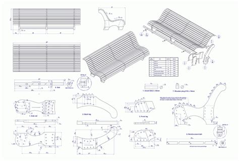 Contoured park bench plan | Craftsmanspace