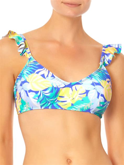 No Boundaries Junior S Ruffle Bralette Bikini Swim Top Walmart