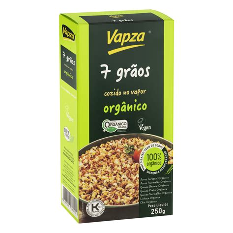 Arroz Cozido No Vapor Org Nico Gr Os Vapza Caixa G Ilergic