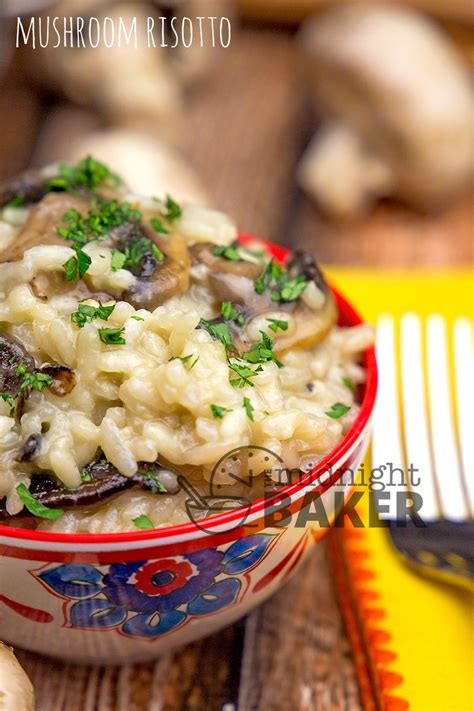 Mushroom Risotto - The Midnight Baker