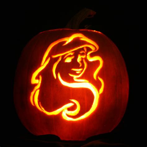 Best Templates: Ariel Pumpkin Stencil