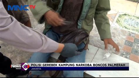 Polisi Gerebek Kampung Narkoba Boncos Orang Diamankan