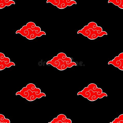 Red Cloud Japanese or Chinese Cartoon Doodle Illustration Drawing Style ...