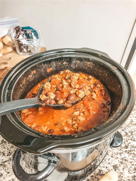 Slow Cooker Turkey Chili Recipe Polished Closets Slow Cooker Turkey Chili Slow Cooker