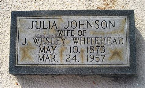 Julia Ann Johnson Whitehead 1873 1957 Mémorial Find A Grave