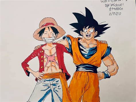 Goku and Luffy by Maikeru-supersayain on DeviantArt