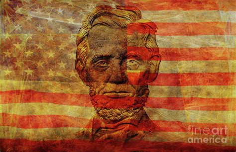 Abraham Lincoln Us Flag Civil War Digital Art By Randy Steele