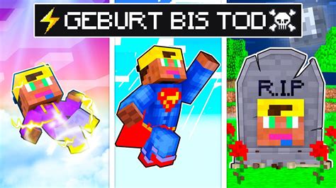 GEBURT Bis TOD Als SUPERMAN In Minecraft YouTube