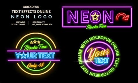 Neon Font Generator - MockoFUN