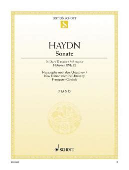 Sonate Es Dur Hob XVI 52 Von Joseph Haydn Klaviernoten