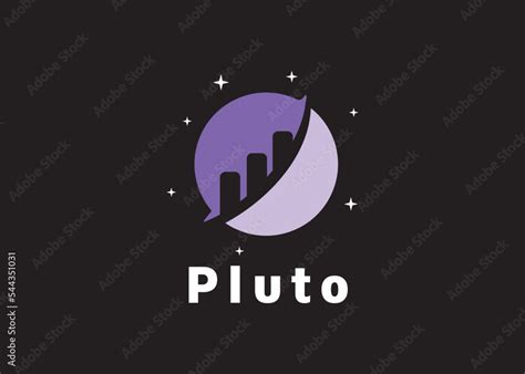 Pluto planet logo design Stock Vector | Adobe Stock