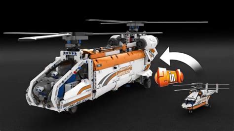 Lego 42052 HEAVY LIFT HELICOPTER Lego 3D Review YouTube