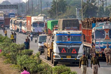 Trucks Truck Drivers Strike Hits Movement Of 5 Lakh Vehicles In