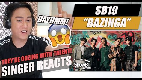 Sb19 Bazinga Official Music Video Singer Reaction Youtube