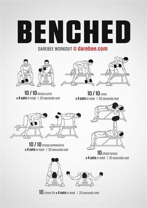 Benched Workout #workout #gym #work | Bench workout, Free weight ...