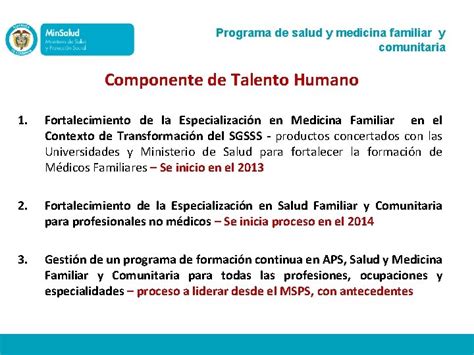 Programa De Salud Y Medicina Familiar Y Comunitaria