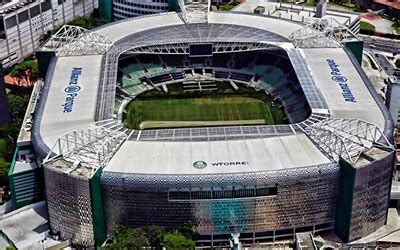 Download wallpapers Palmeiras Stadium, close-up, Allianz Parque, aerial ...