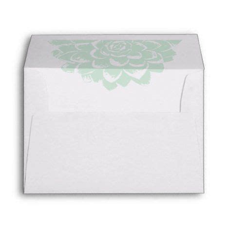 Mint Succulent Modern Cactus Wedding Floral Envelope Cactus Wedding