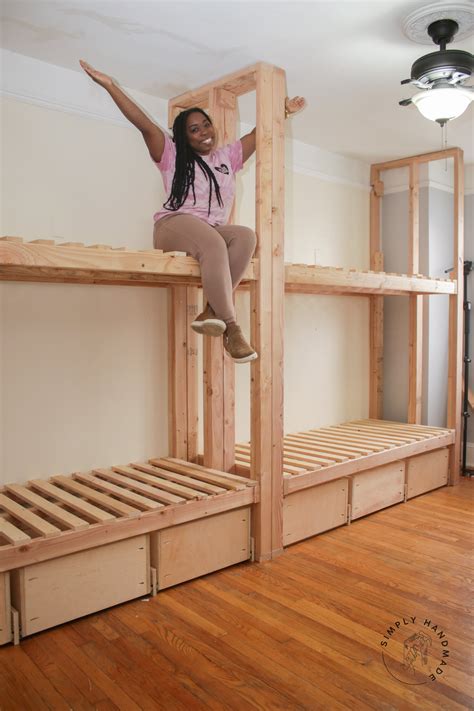 Renter Friendly Built In Bunk Beds Part Simply Handmade Studios