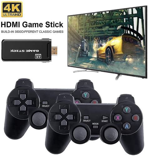 4k Ultra Hd Wireless Console Game Stick Hdmi Output Dual Player 3500