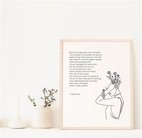 Laugh Lines And Wrinkles Rupi Kaur Inspirational Wall Art Quote Printable Typography