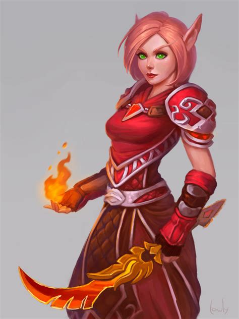 Commission Blood Elf Mage By Lowly Owly On Deviantart