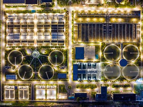 Treatment Plant With Tanks For Purification And Filtration Of Urban