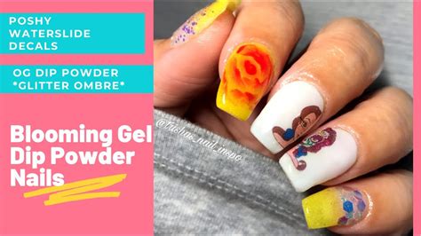 How To Blooming Gel Waterslide Decals With Dip Powder More YouTube