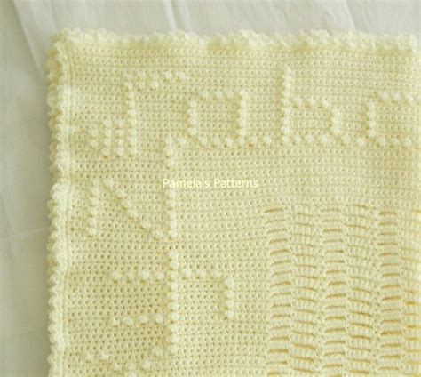 Crochet Abc Blanket For Baby By Pamelaspatterns On Etsy